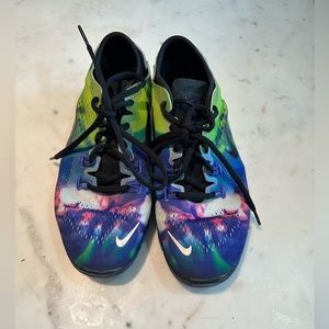 Nike Free 5.0 TR Fit 4 629832-054 Tie Dye Running Shoes Womens Size 8 Colorful